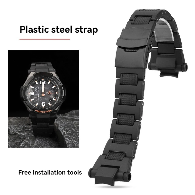 Plastic Steel Watchband For Casio GA-1000 GA-1100 GW-A1000/1100 GW4000 GW-4000 Men Sport Wristwatch Bracelet Watch Accessories