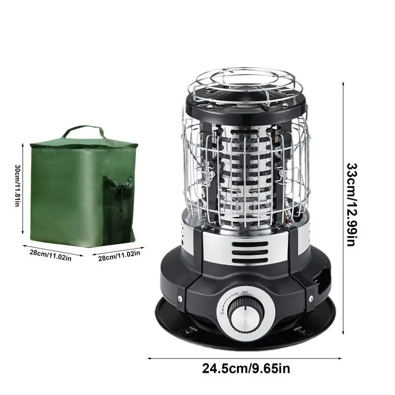 Outdoor Heater Portable Camping Burner 1500W Outdoor Space Heater Portable Tent Heater Stove With Tip-Over Protection For