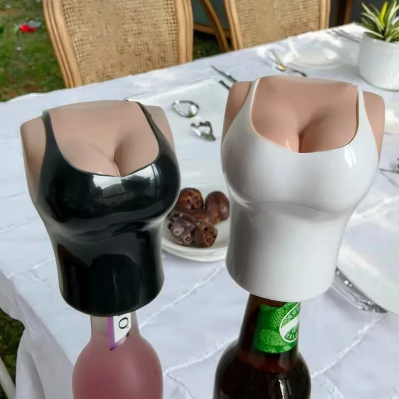 Creative Beauty Model Auto-pressing Beer Bottle Opener Plastic Stainless Steel Material Kitchen Gadgets Beer Bottle Opener