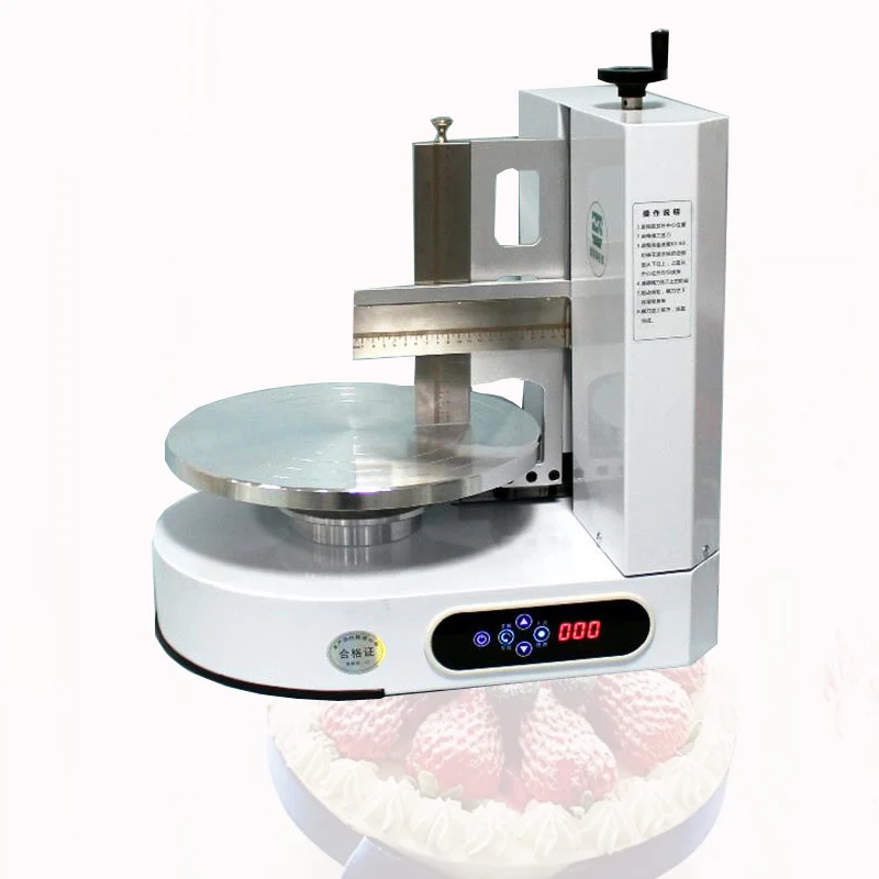 Semi Automatic Birthday Cake Smoothing Coating Machine Desktop Cakes Plastering Cream Coating Filling Machine Baking Appliance