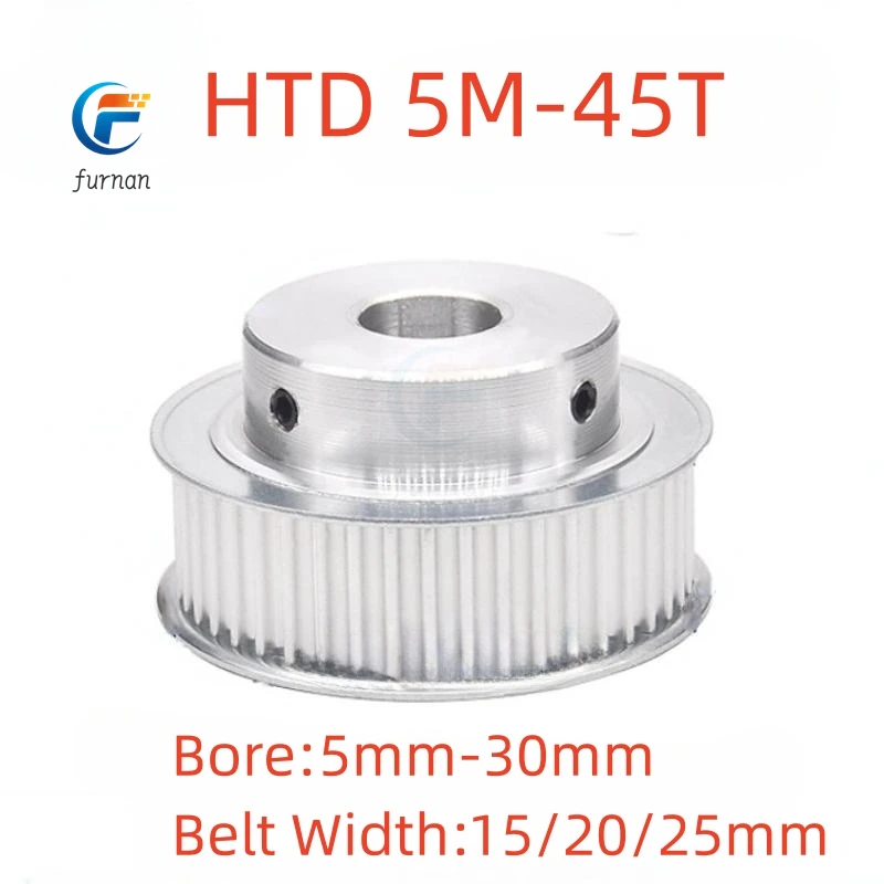 

BF Type 45Teeth HTD 5M Timing Pulley Bore 5mm-30mm for 15/20/25mm Width Belt Used In Linear Pulley 5GT