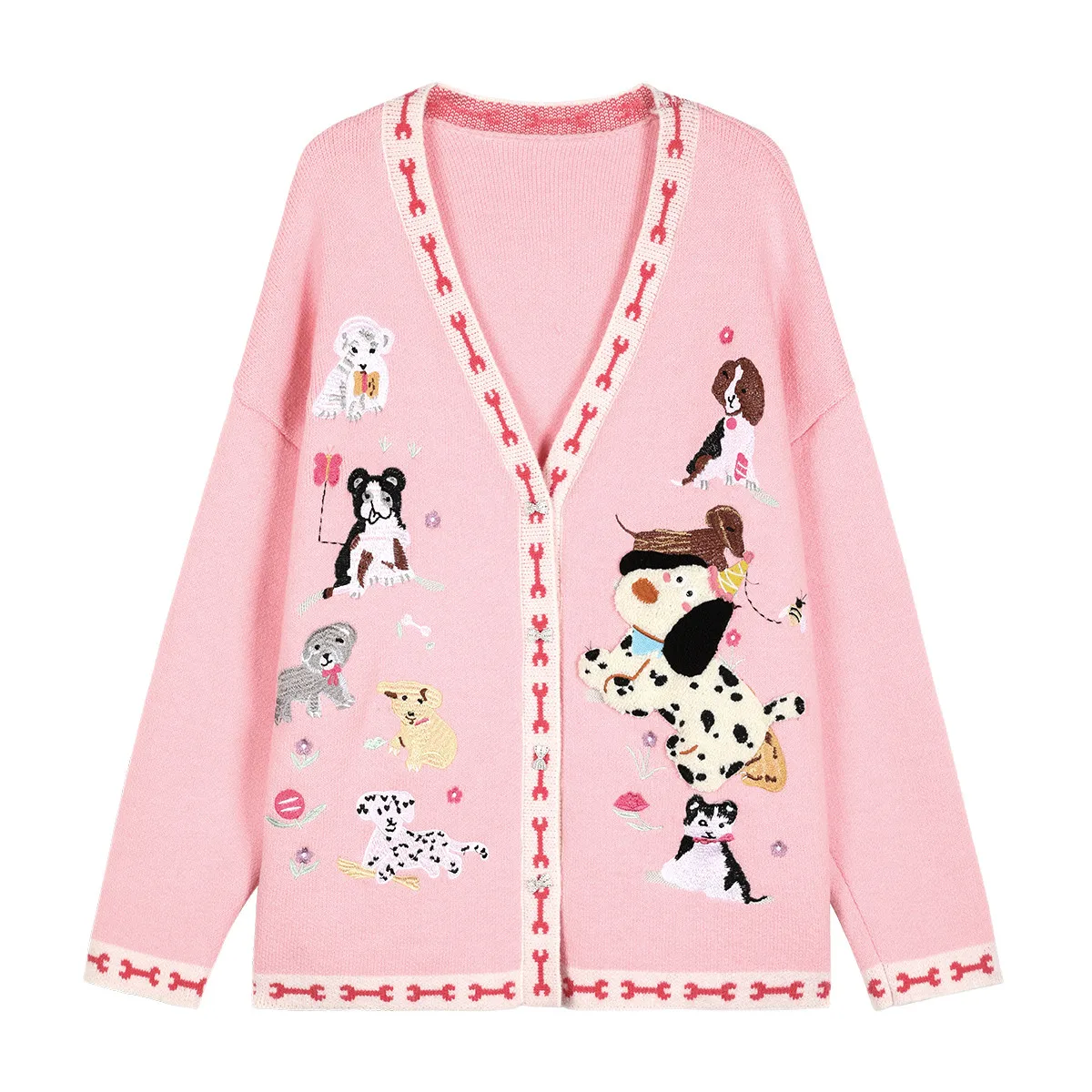 

Новое поступление, женский кардиган с животным принтом Y2K, сверхпрочный милый свитер с цветными блоками, незаменимый для снижения возраста, повседневная весенняя одежда