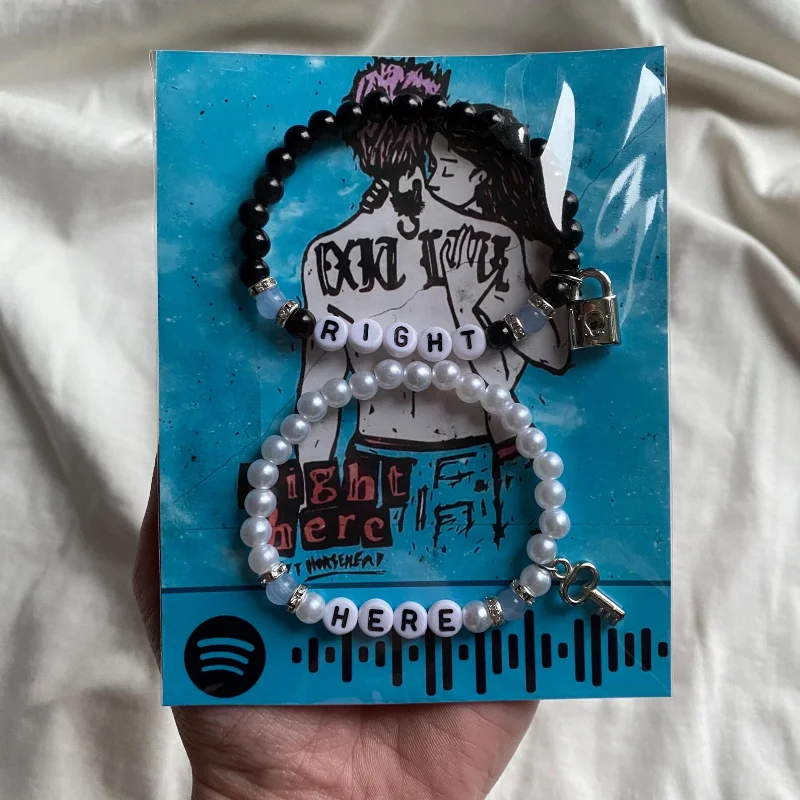 Handmade Lil Peep |RIGHT HERE| Matching Bracelet|Y2K| Beaded Bracelet Series Sassy