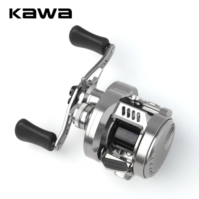 buy kawa fishing reel double handle Kawa Fishing Reel Cast Drum Wheel DK100/150/200 Drag 7/15kg Casting  Reel12+1BB Weigt 188/203g Metal Body Handle With Rubber Knob