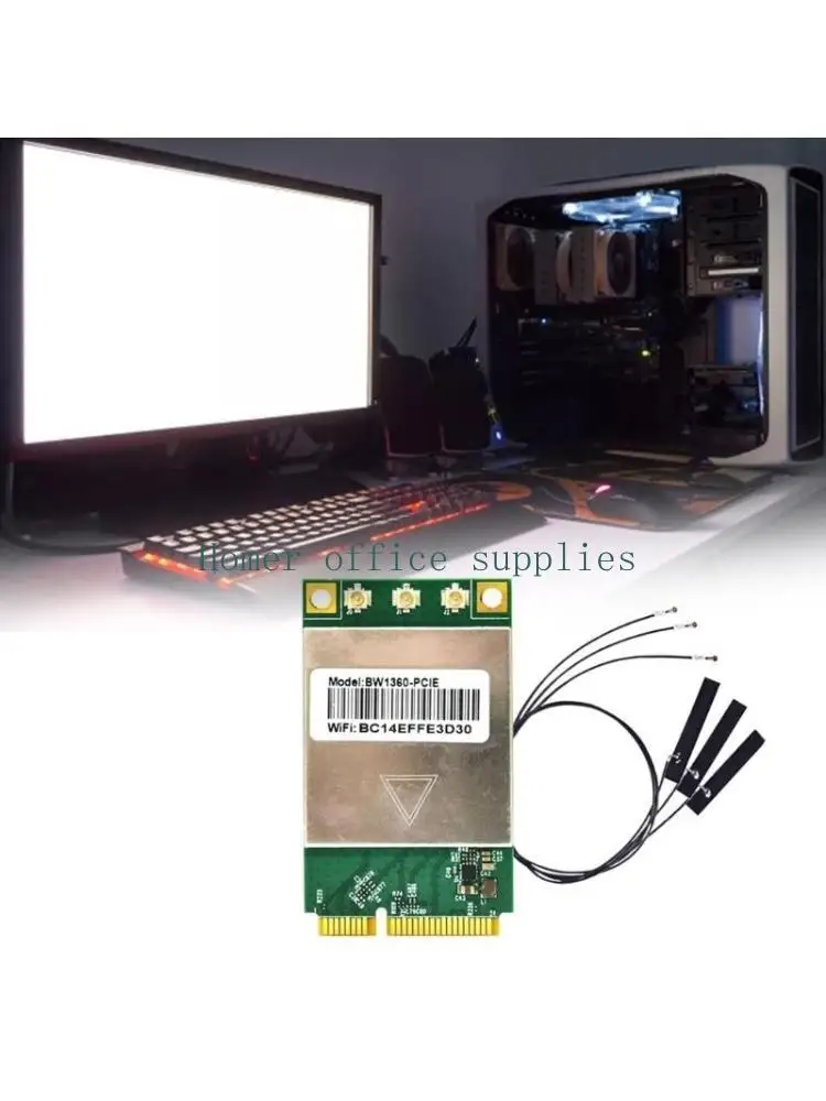 K43B BCM94360 BW1360 Placa WIFI Mini PCIE 2.4G + Gigabit Adaptador sem fio MINI PCIE Placa sem fio
