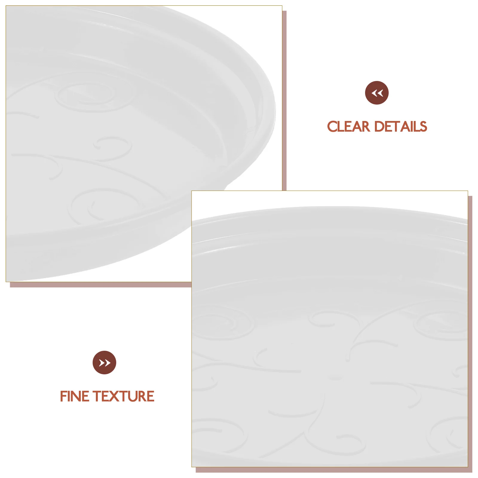 

20 шт. белые 180 мм блюдца для цветочных горшков, подносы для капель, пластиковый круглый поднос для воды