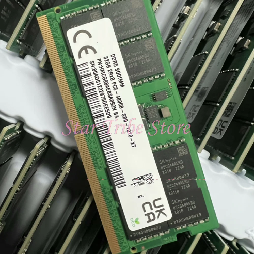 

1Pcs HMCG88AEBSA095N 32G 2RX8 32GB PC5-4800B DDR5 4800 SODIMM For SK Hynix Notebook Memory