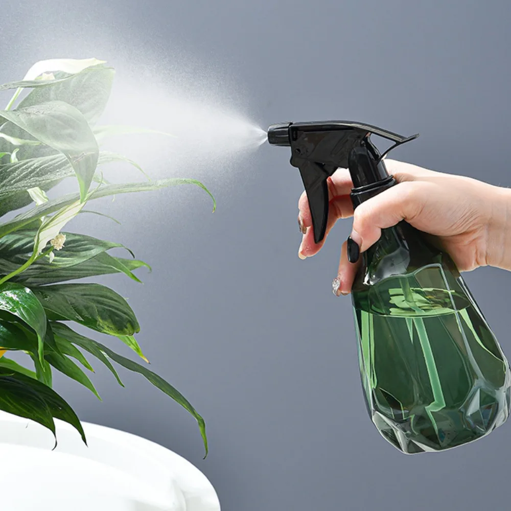 500ml Diamond Fine Mist Spray Bottle, Adjustable Nozzle Refillable Handheld Sprayer for Garden & Household Cleaning