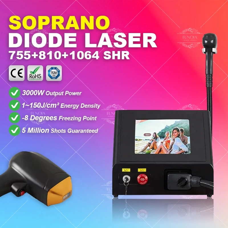 2000w desktop 810 diodo laser máquina de remoção do cabelo ponto congelamento indolor depilação permanente rejuvenescimento da pele dispositivo beleza