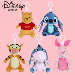 Original Disney Stitch Tigger Piglet Eeyore Win Keychain and Bag Pendant Anime Figure Lilo & Stitch Stuffed Animals & Plush Toys