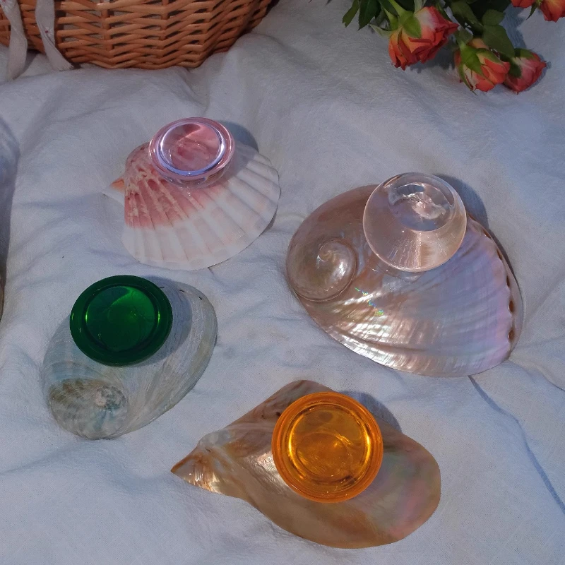 

Shell Glass Tray, Dessert Dish Plate, INS Style Home Decor, Boutique Display Stand, Jewelry Organizer, Creative Tableware