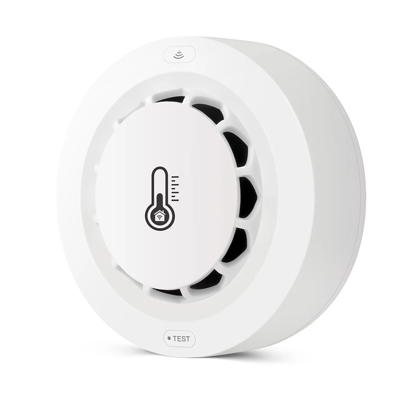 Tuya Wifi BT Two Connection Smoke Detector Temperature Humidity Measurement Device 80dB Sound Alarm