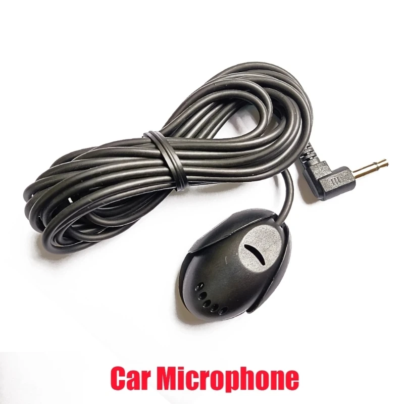 3.5mm Car External Microphone -compatible Car Dashboard Or Sun-Visor Mic Stereo Radio Adapter