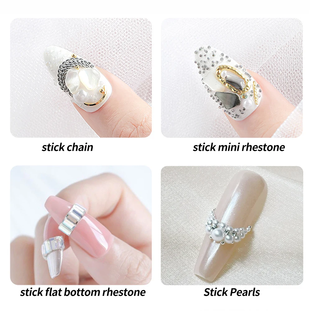 Pegamento superadhesivo de diamantes de imitación para uñas, taladro adhesivo, gemas de cristal, joyería profesional, Gel de puntas de uñas falsas acrílicas de secado rápido