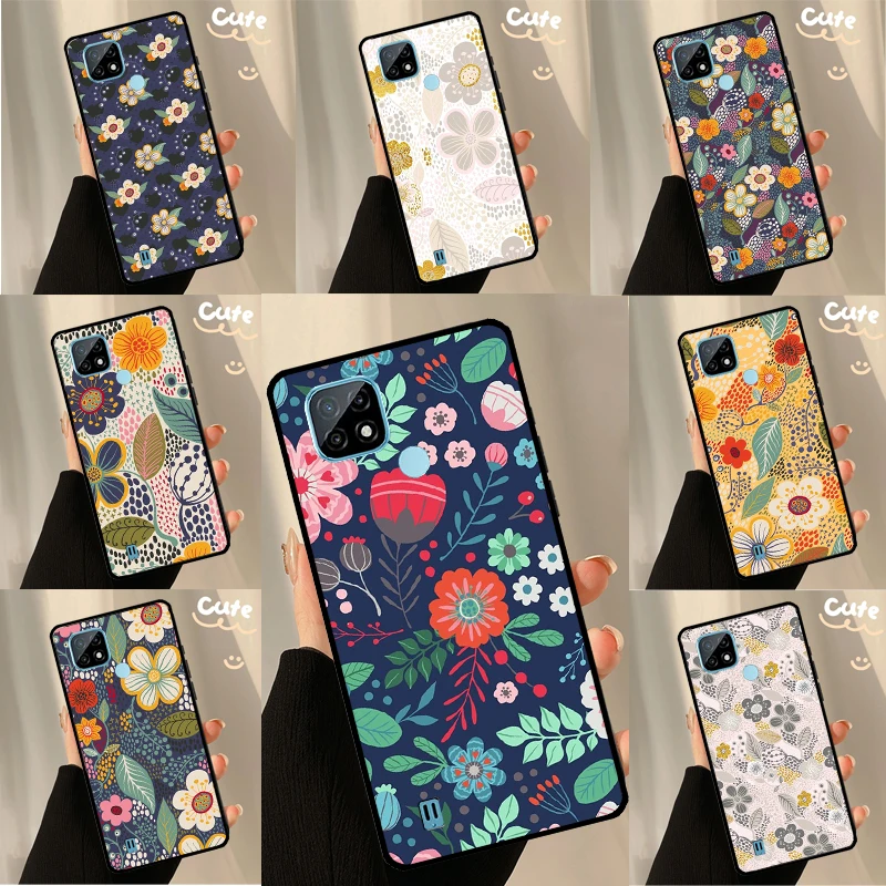 Floral Charm Secret Garden For Realme C55 C35 C33 C31 C30 C21Y GT Neo 5 3 2T 10 Pro Plus Oneplus 11 Nord CE 3 Lite Case