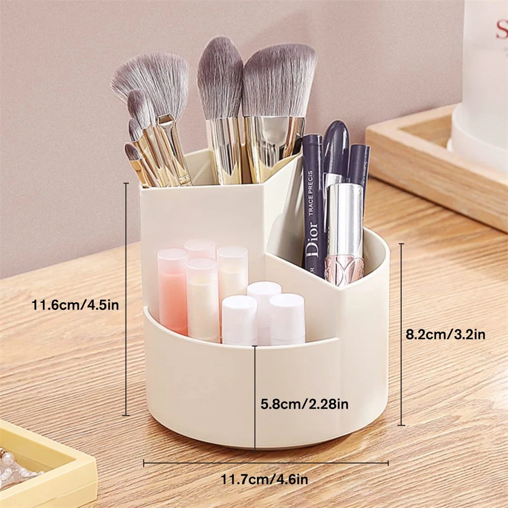 Makeup Brush Holder, 360ยฐ Swivel Makeup Brush Container, Makeup Brush Storage, Brush Holder, Makeup Brush Holder White