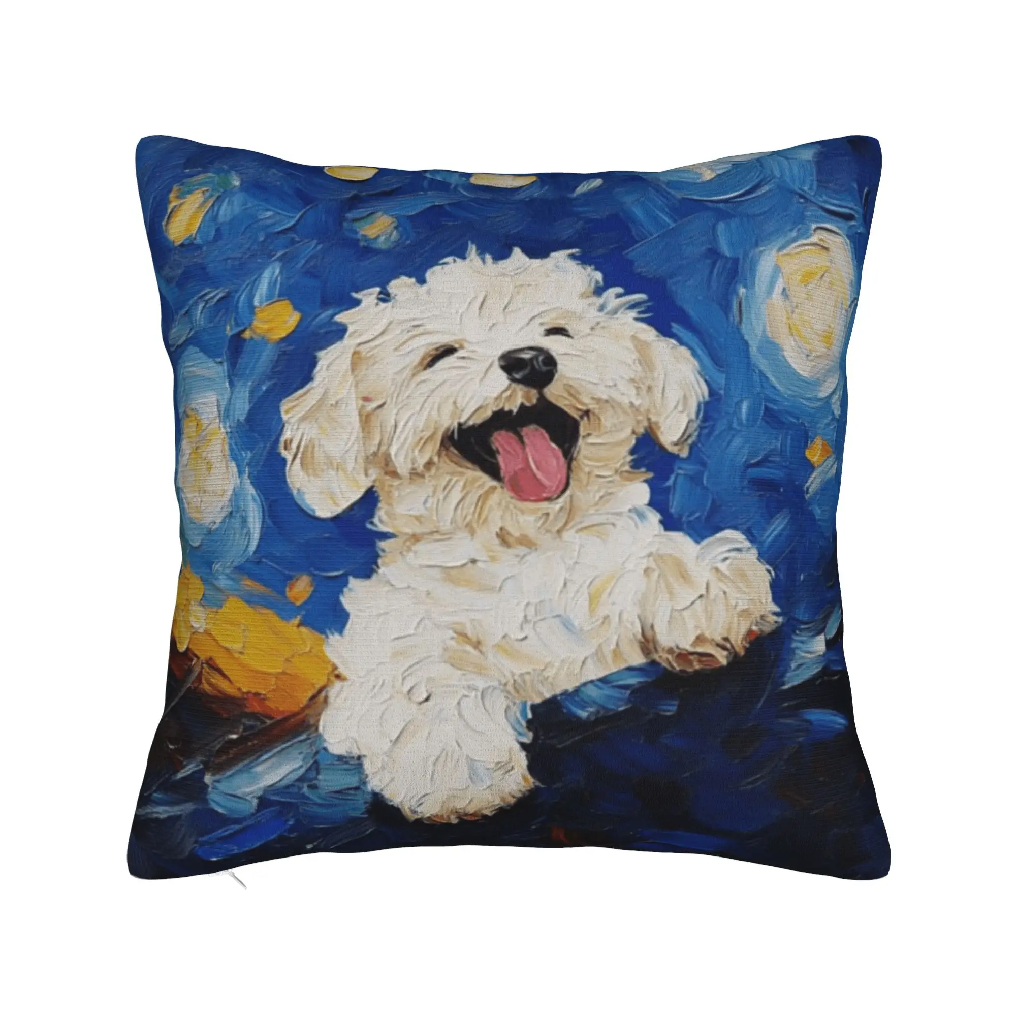 Cute Bichon Frise Pillow Case  Morden Pillow Cover Print Pillowcases For Sofa Home Decoration