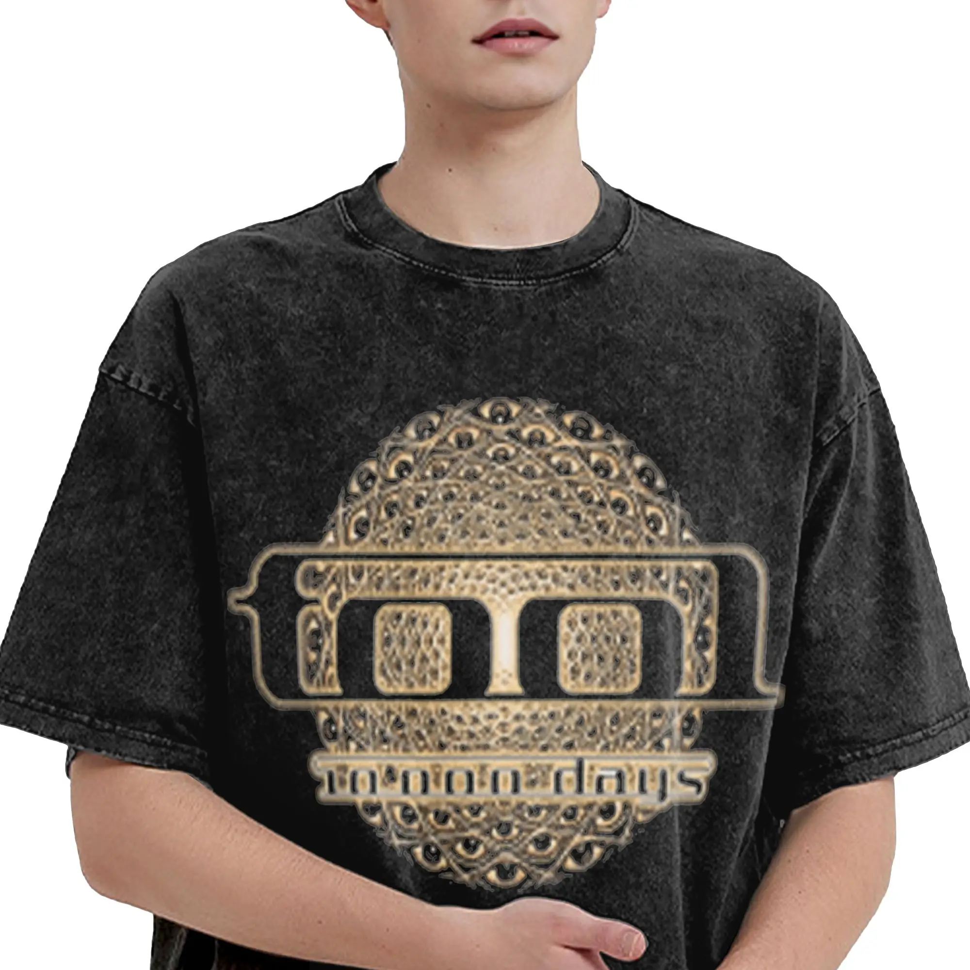 World Tools Band Tour Vintage Washed T Shirt 100% Cotton Humor T-Shirts O Neck Fear Inoculum Tees Short Sleeve Clothing