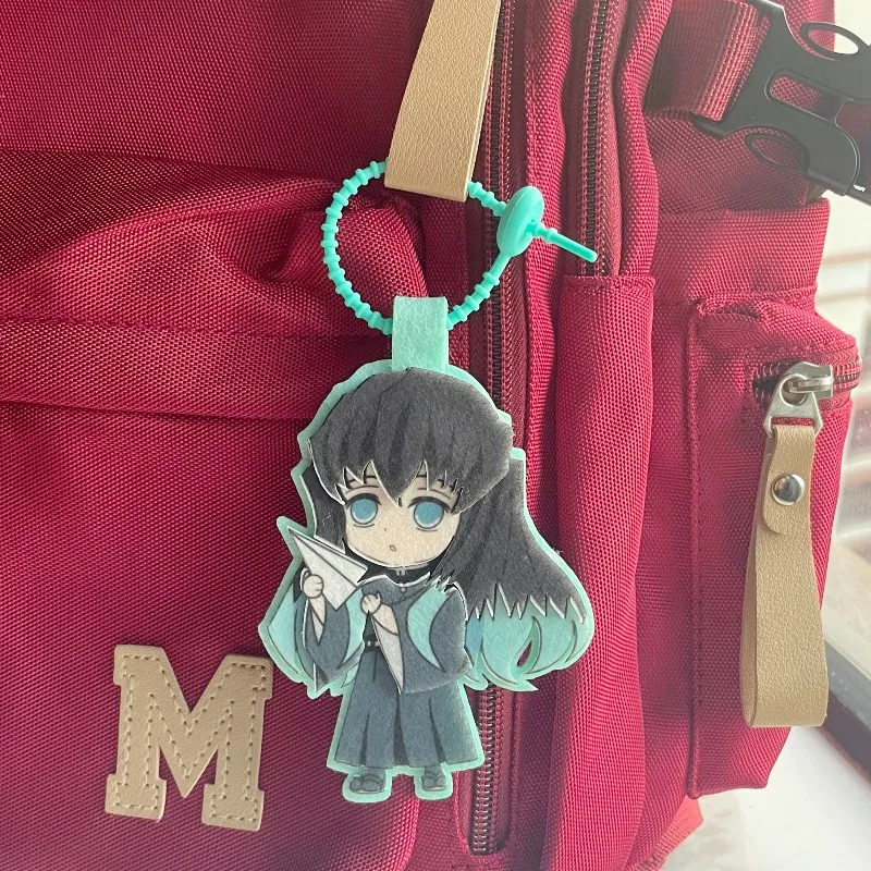 

New Demon Slayer Tokitou Muichirou Anime Action Figure Non-woven Fabric Kawaii Key Backpack Decoration Doll Toy Christmas Gifts