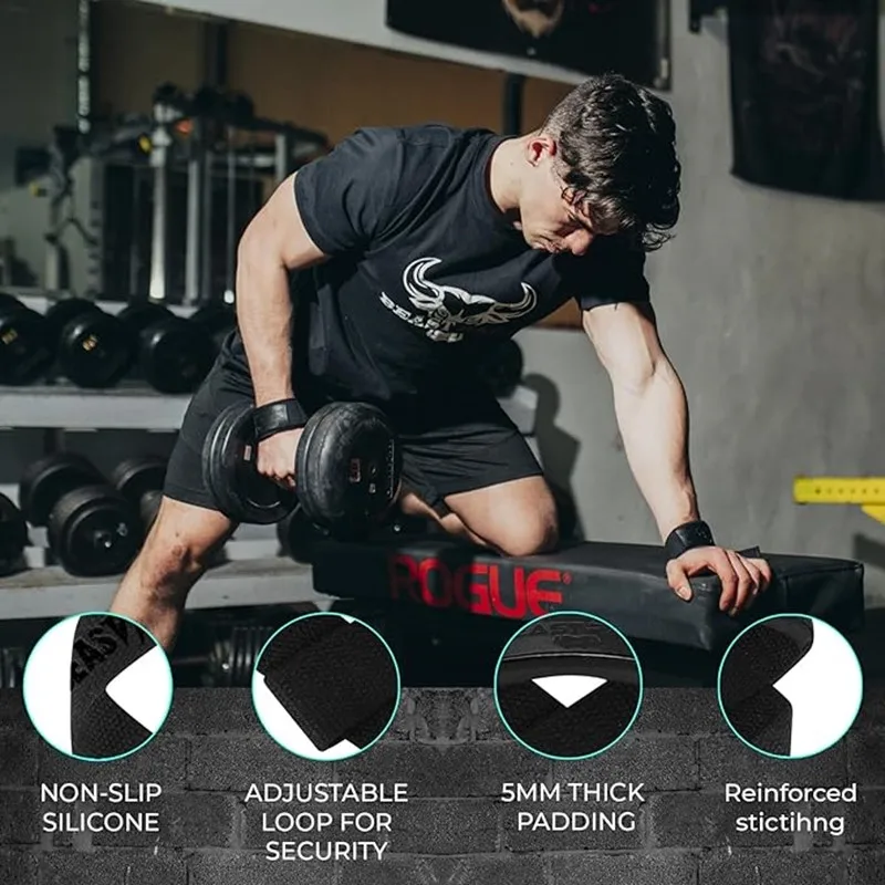 Weightlifting Wrist Straps Strength Training Adjustable Non-slip Gym Fitness Lifting Strap Wrist Support Sports Grip Band image 6