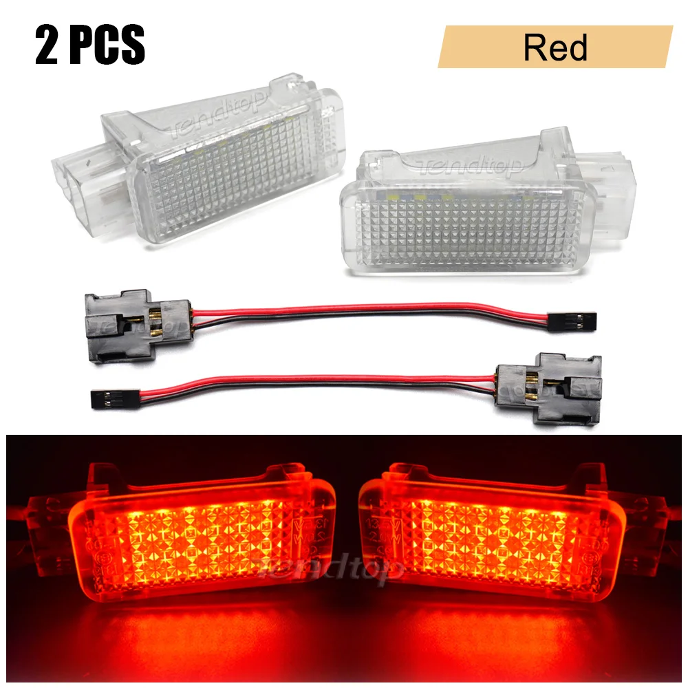 LED Footwell Under Courtesy Light Luggage Trunk Glove Box Lamp  White/Red/Blue Trunk Boot Light For Audi A1 A2 A3 A4 A5 A6 A7 A8