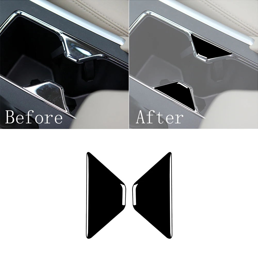 

Панель чашки для воды с центральным управлением, декоративная крышка, отделка, наклейка из АБС, черные аксессуары для интерьера автомобиля для Accord 2014, 2015, 2016, 2017