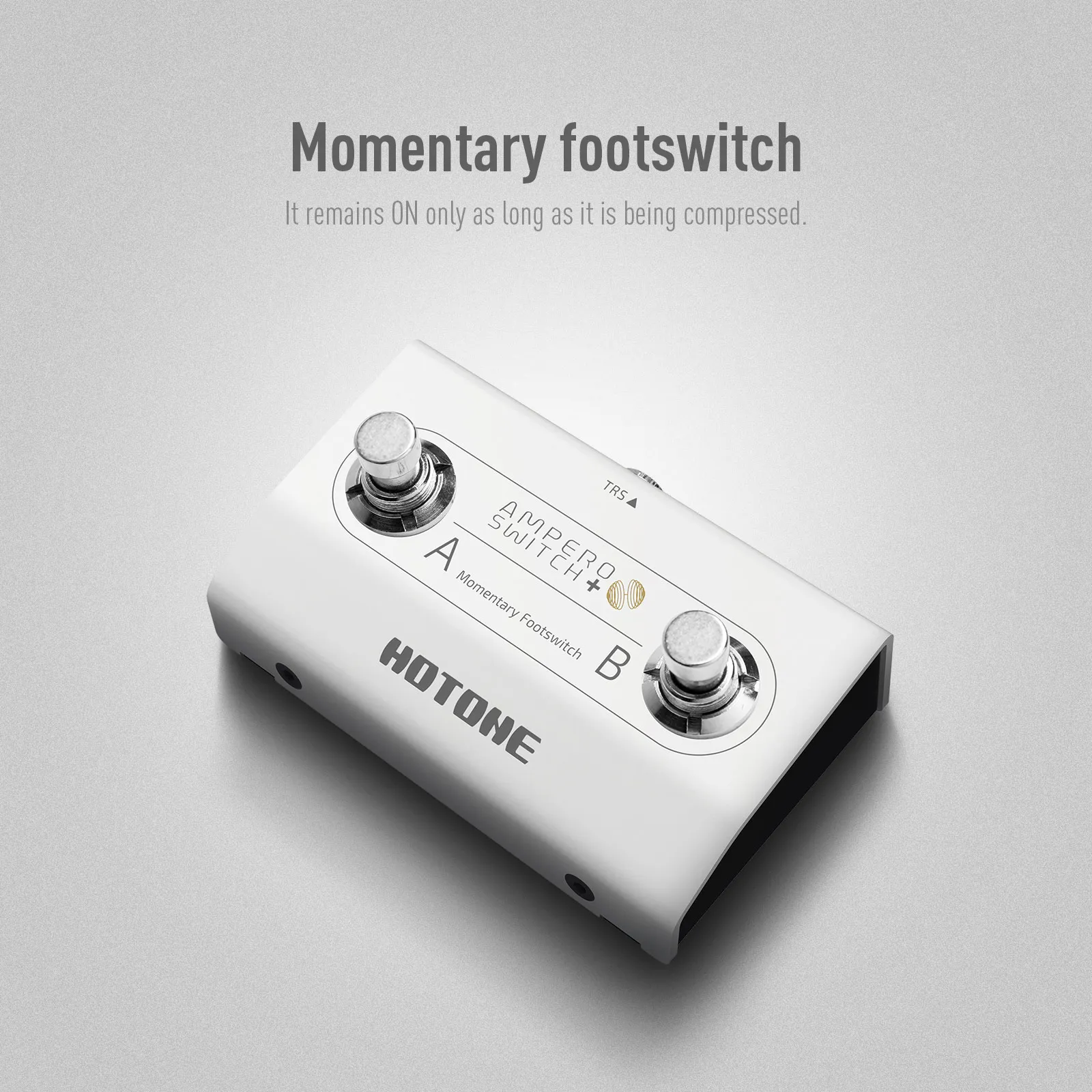 HOTONE Ampero Switch+ Dual Footswitch 2-Way Momentary Foot Controller 1/4-Inch Pedal Switcher FS-2 for Guitar Effects