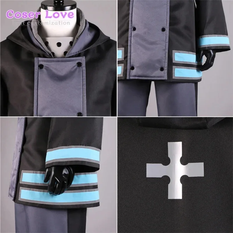 Anime Fire Force Enen No Shouboutai Season 2 Tamaki Kotatsu Shinra Kusakabe Uniform Halloween Christmas Party Cosplay Costume