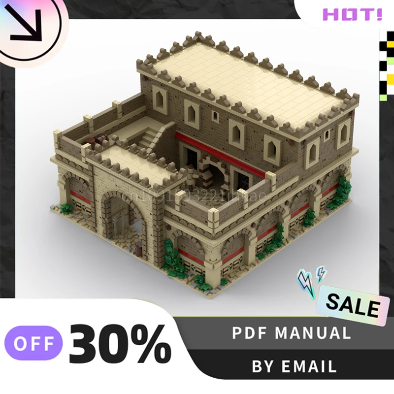 

[5399 шт.] индивидуальные MOC Barracks, креативный набор строительных блоков STEM, развивающие игрушки, комплект строительной модели «сделай сам», подарки на день рождения