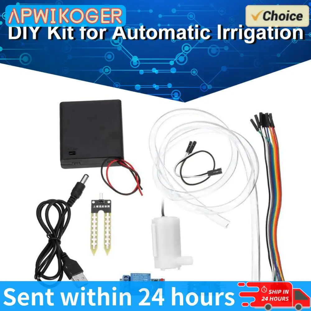 

1-10Set Automatic Irrigation Module DIY Kit Automatic Watering Kit Soil Moisture Sensor Relay Module 50cm Hose for Arduino