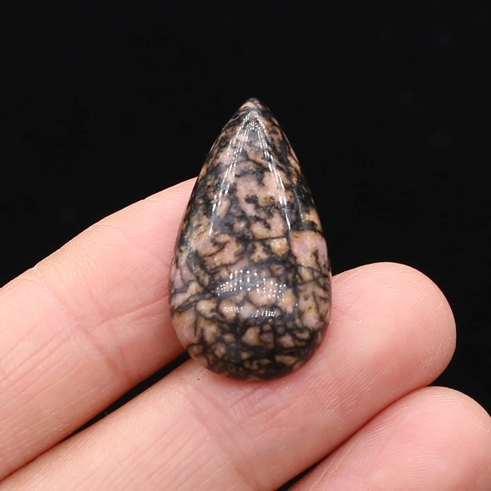 15x28mm Natural Stone Cabochon Beads Water Drop Shape Loose Gem Cabochon for DIY Ring Pendants Necklace Accessories