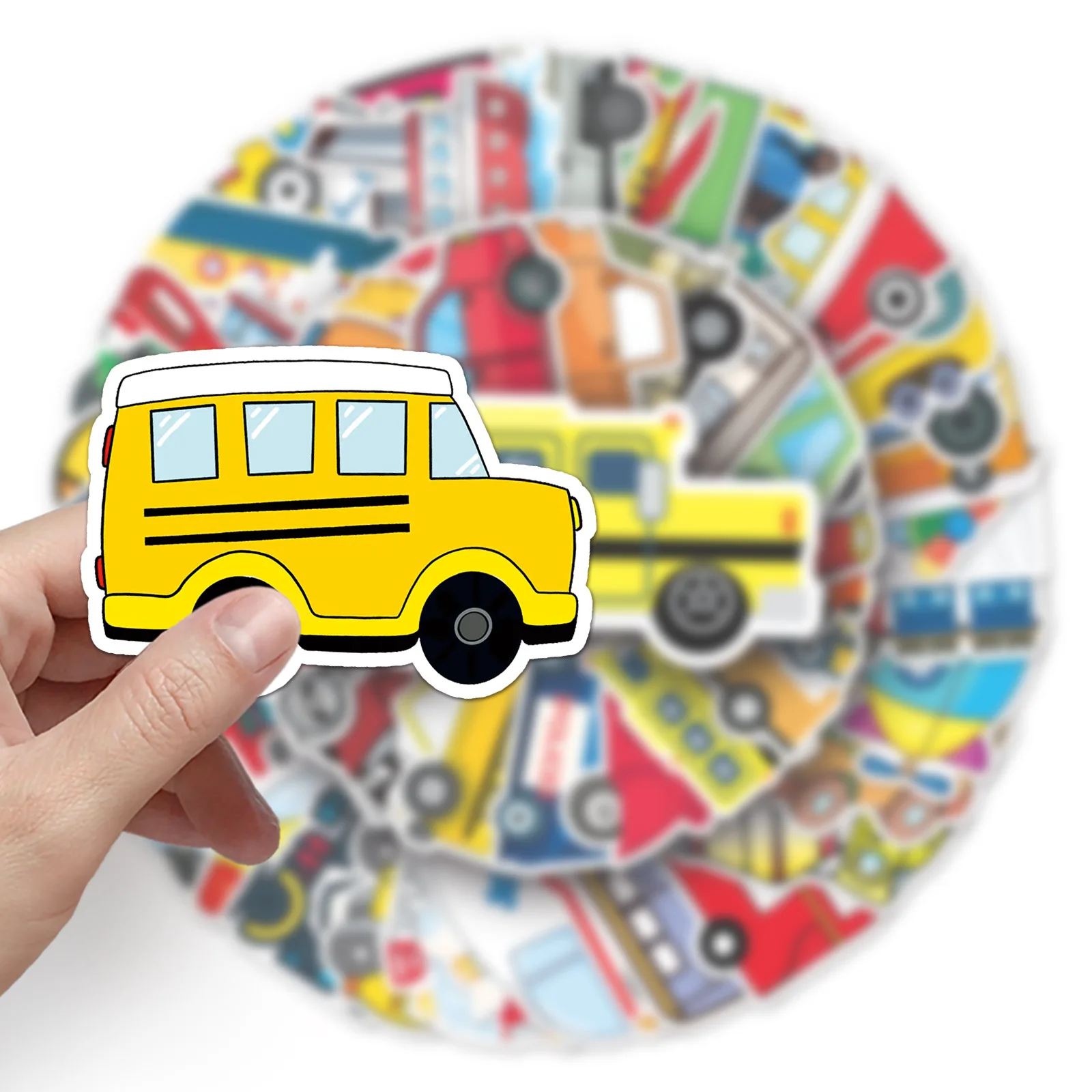 10/30/50PCS Cartoon Vehicle Stickers Graffiti iPad Luggage Helmet  Computer DIY Scrapbook Wall Sticker Toys Decoration Wholesale