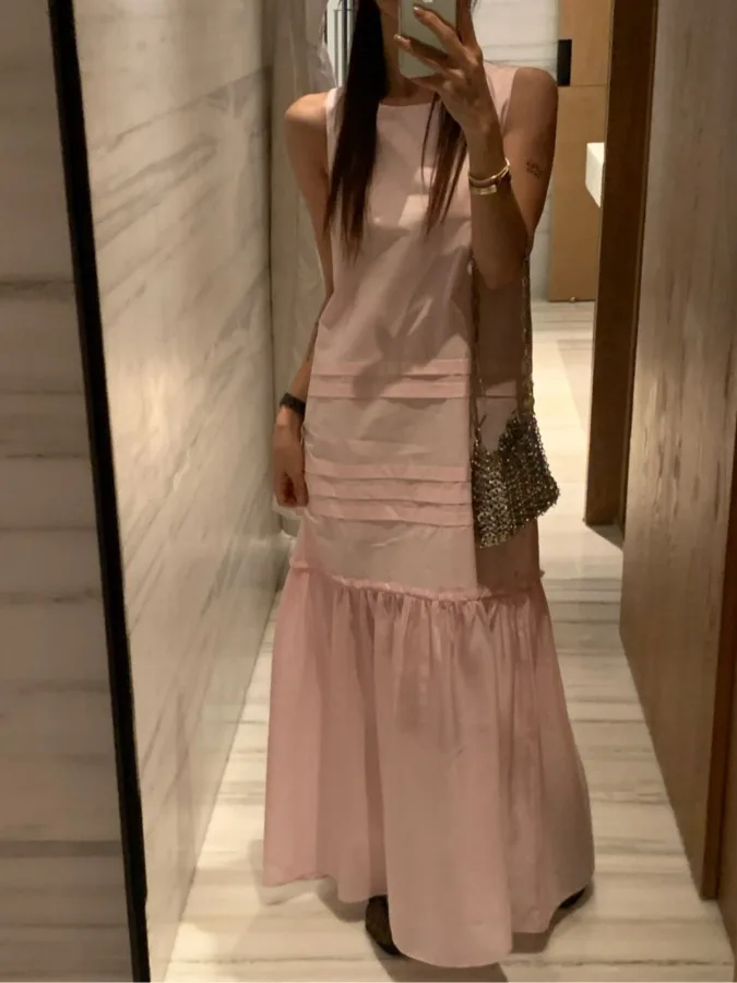 Women's Vest Dr Layered Splicing Design Spring Autumn Winter Commute Sle Floral  Long Dr Suitable for Various Occ...