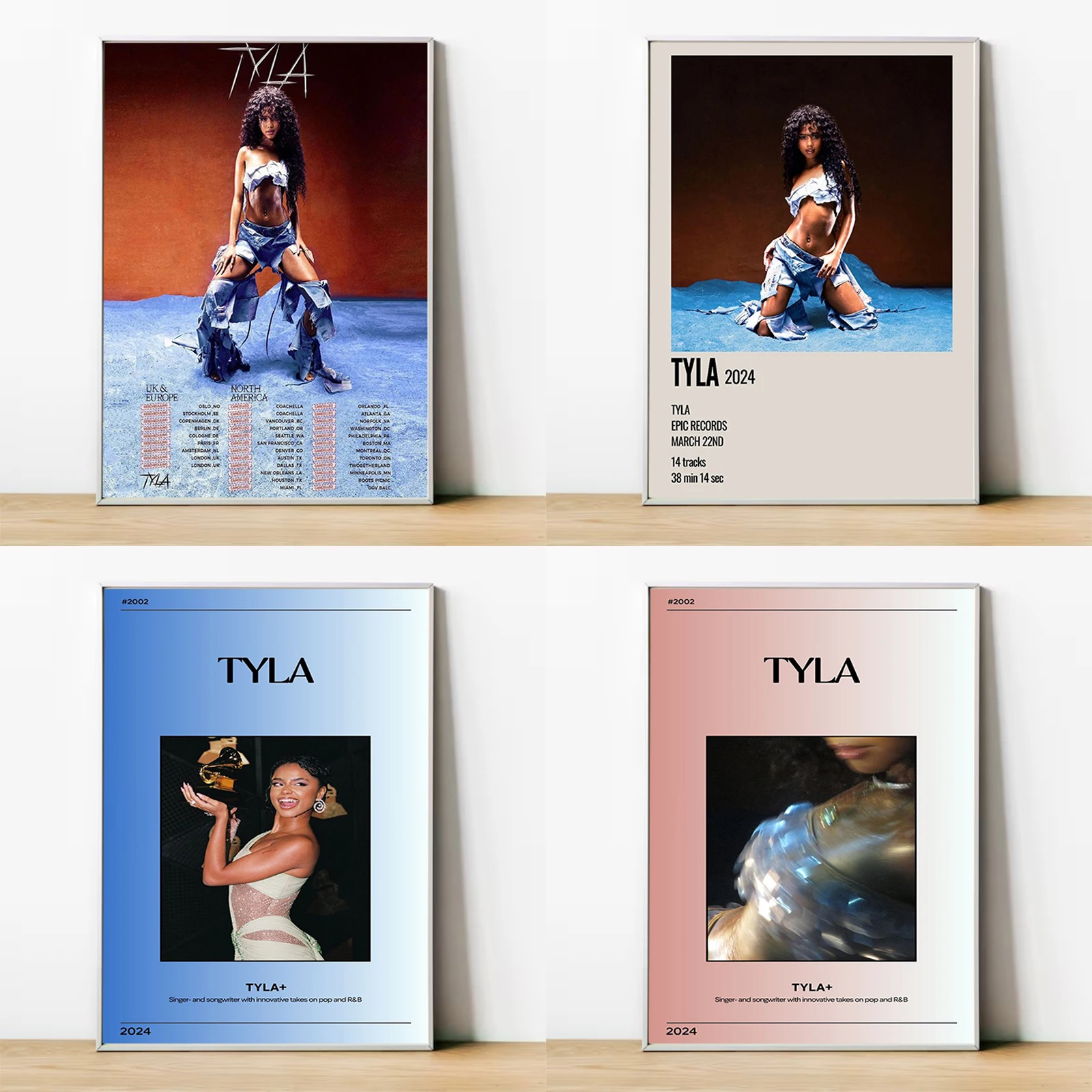 

New Pop Singer Star Tyla Poster Vintage Decoration Bedroom Decor For Home Decorations Decorative Prints Wall Painting Art Mural