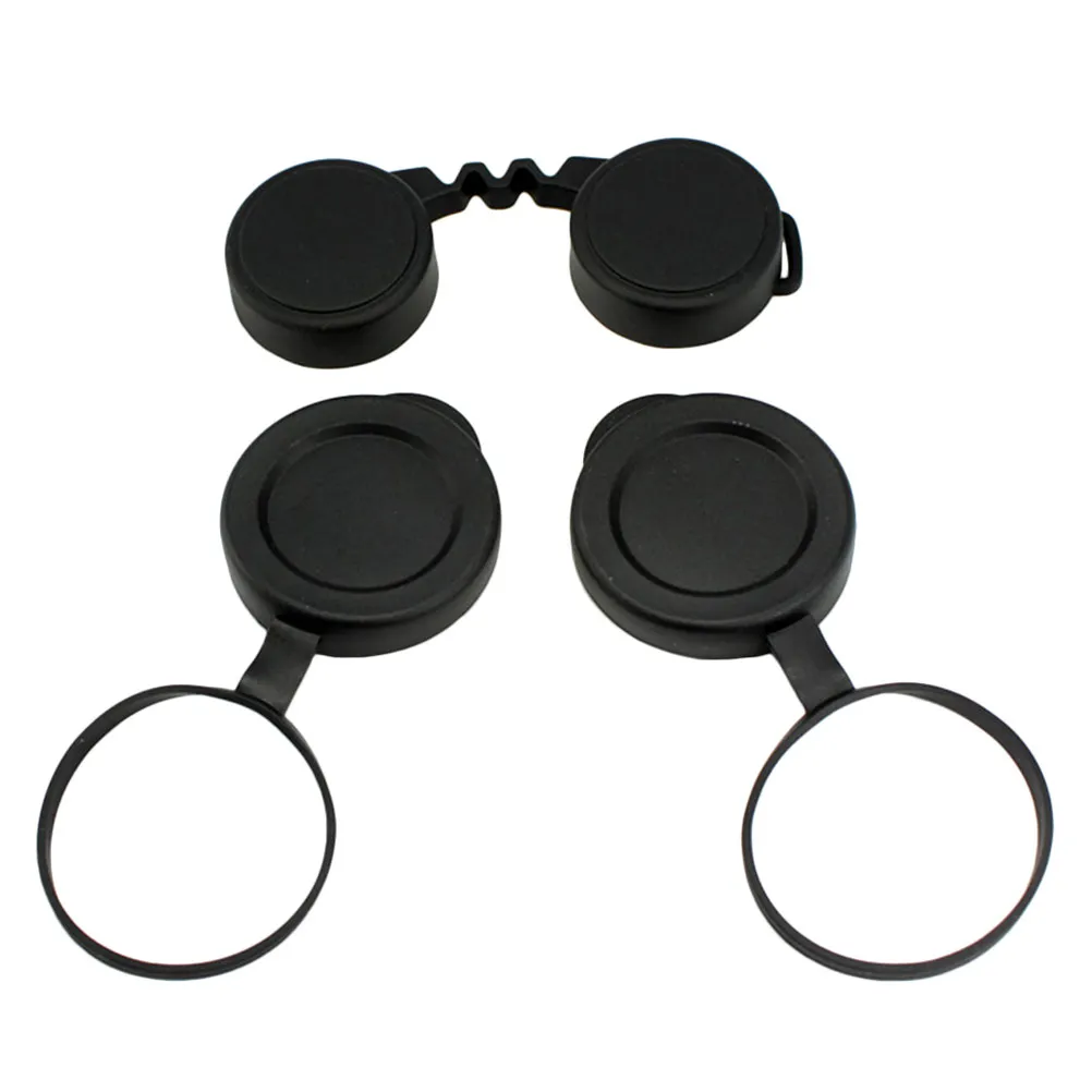 1Set High Durability Rubber Objective Lens Caps Binocular Lens Protector Easy on Off No Performance Impact Portable Compact