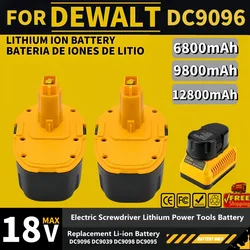 Dla 18V Dewalt 6.8/9.8/12.8Ah akumulator do elektronarzędzi, z DeWalt DC9096 DE9039 DE9095 DW9098 DW9096 wymiana baterii kompatybilny