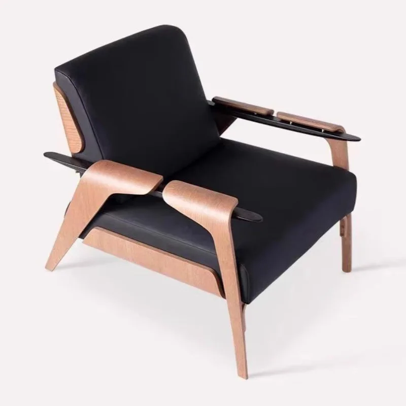 Single leisure sofa chair villa living room balcony Italian sofa leisure chair minimalist light luxury designer leisure chair
