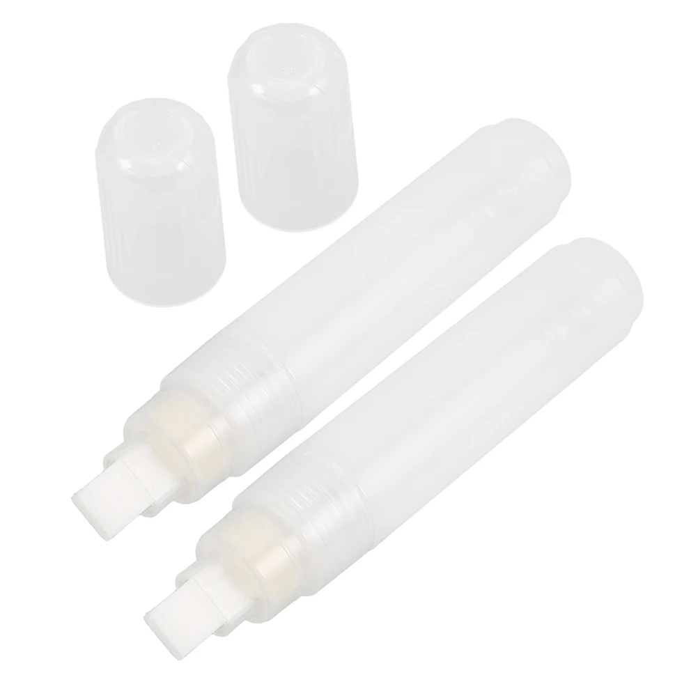 2 Pcs Marker Accessories Chalk Markers Fillable Paint Pens Short Hair Flat Head Graffiti for Paper Plastic