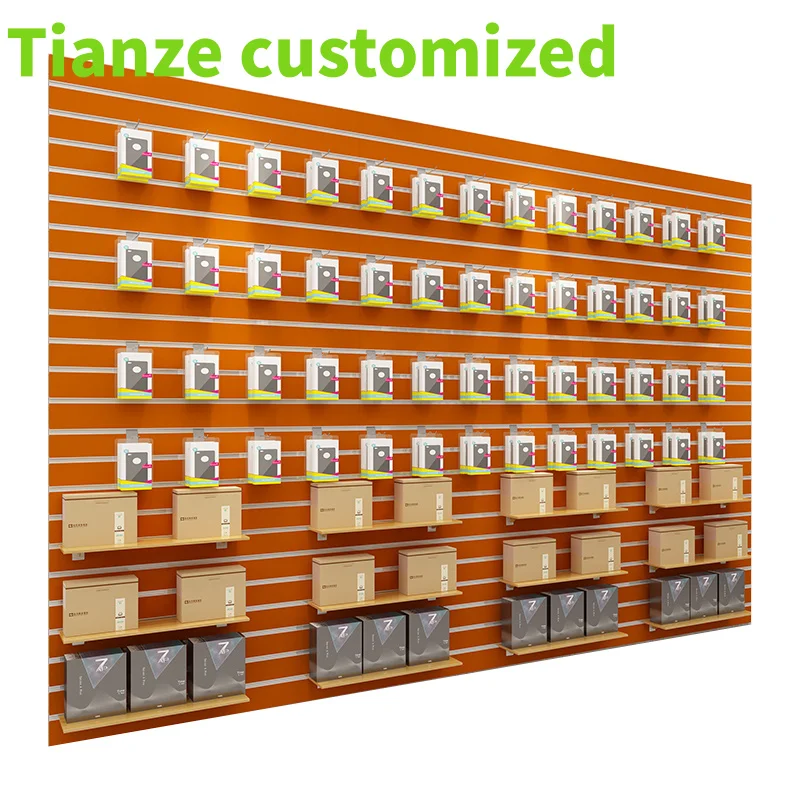 

(customized)Custom 18mm Laminated MDF Slatwall Panel Supermarkets Warehousing & Supermarket Supplies