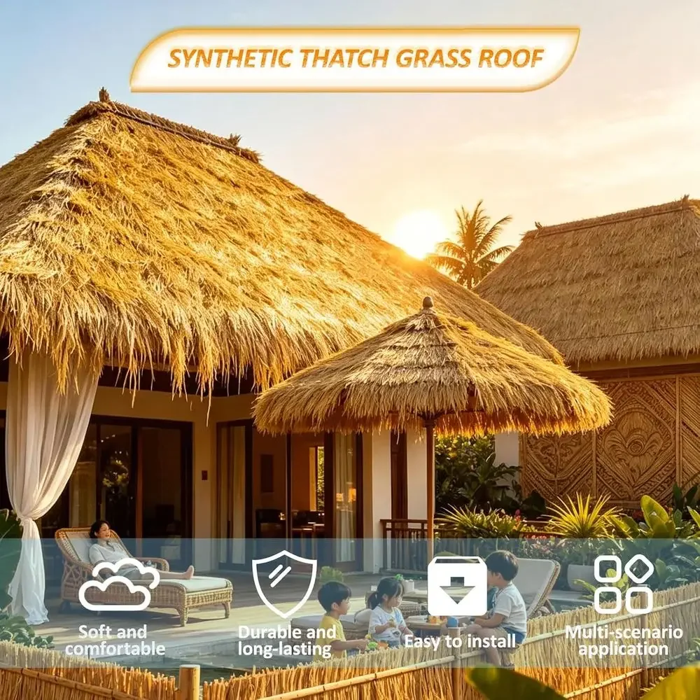 Artificial Grass Roll for Beach, Garden, and Outdoor Parties (Size: 1m x 9m, Color: Yellow)