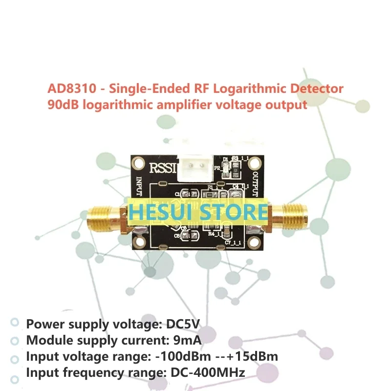 AD8310 module DC-440M logarithmic detector 90dB amplifier voltage output