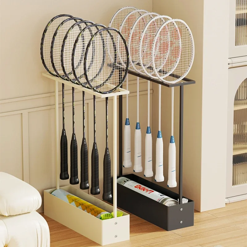 

Large Capacity Badminton Storage Rack Tennis Racket Display Stand Sports Product Showcase Rack Fitness Gear Organizing Bin
