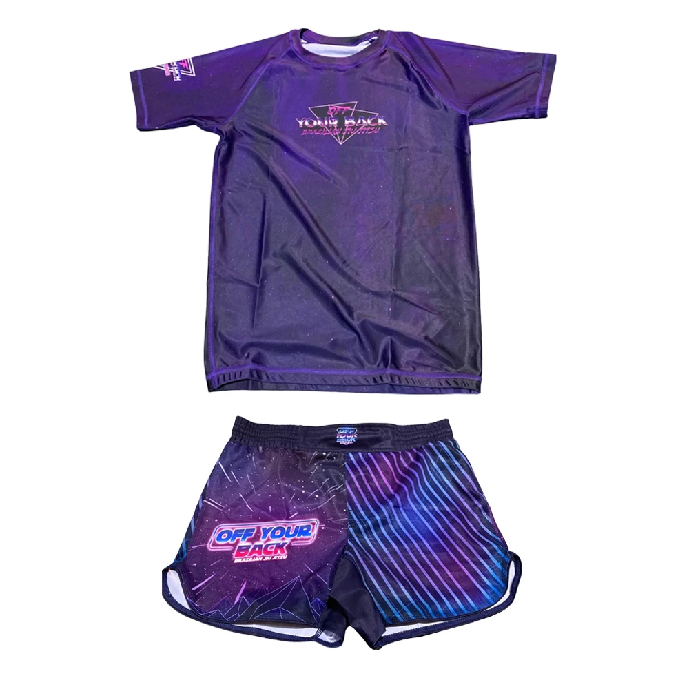 

Summer Premium Men's T-Shirt Set BJJ Training Set Rash Guard & Gym Shorts 2Pcs Breathable Moisture-wicking Quick Dry Fightwear 3