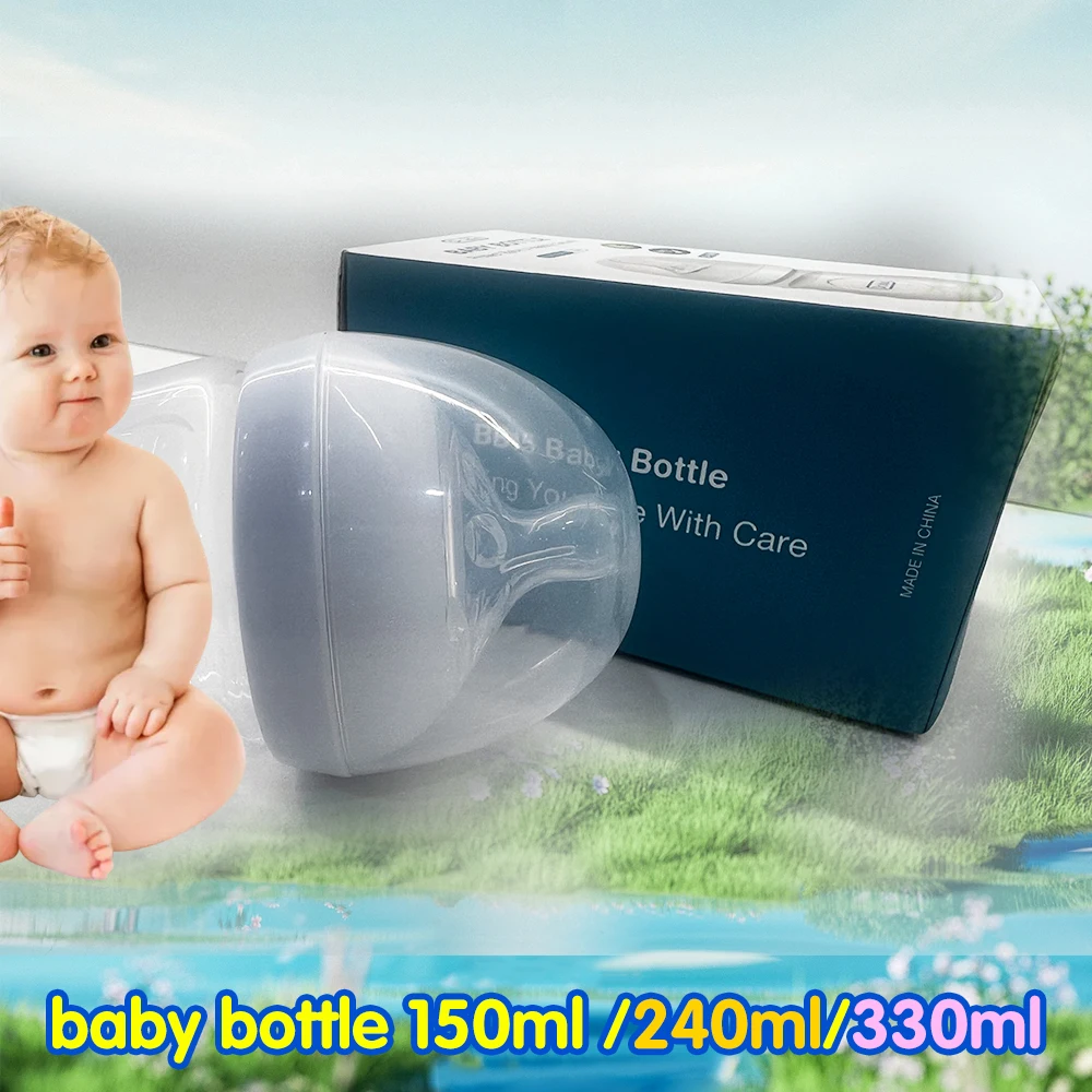 Portable Baby Bottle 240ml/330ml BPA Free Baby Bottle Newborn Bottle P.P Feeding Bottle Baby Drop-resistant Bottles With Handle