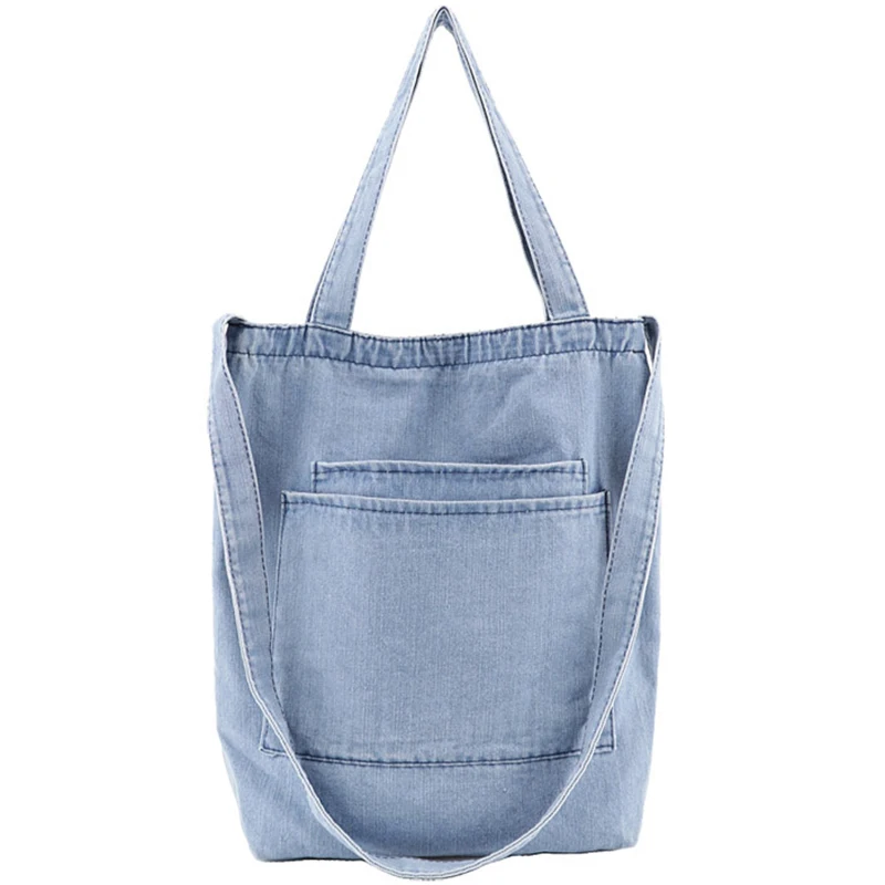 Asds-koreanische Version der Retro-Kunst tasche lässig Student Denim Schulter Umhängetasche ins Absatz wilde Reiß verschluss Handtasche