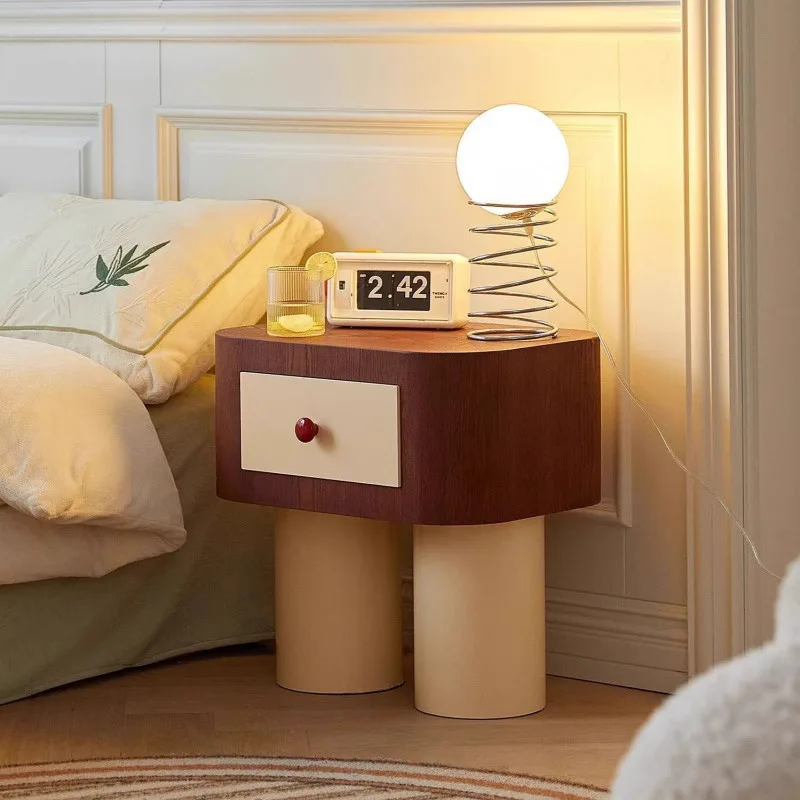 Medieval cream wind bedside table Modern simple small apartment living room decoration cabinet Pinocchio personalized creative s
