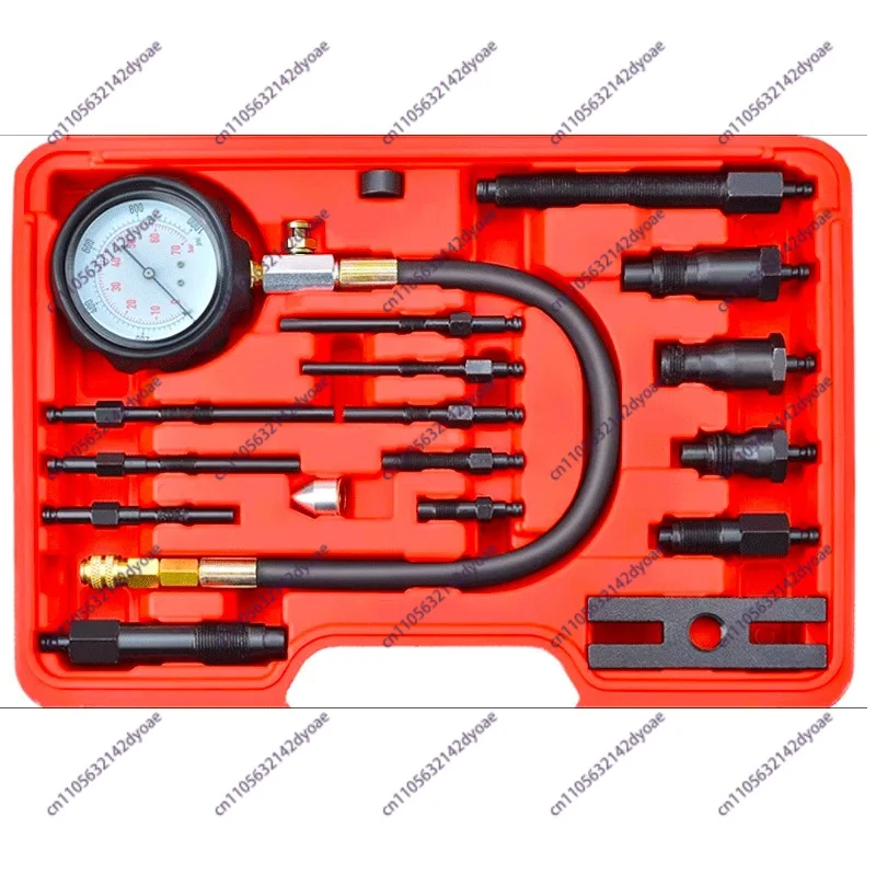 TU15B Professional Diesel Engine Compression Tester Tool Kit Full Range Cylinder Gauge Pressure Detection Test Set