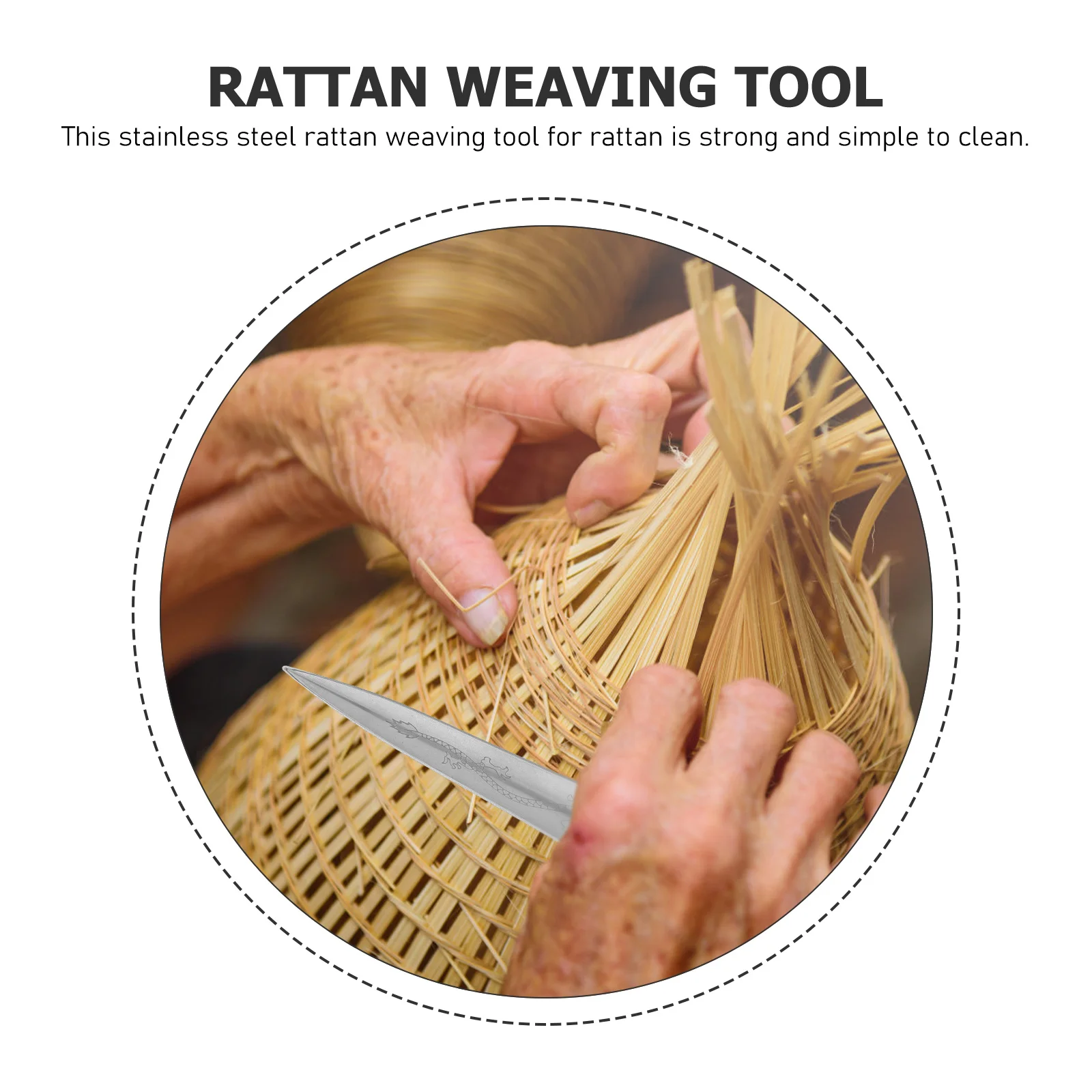 

Strong Weaving Tool for Rattan Wicker Repair Stainless Steel Basket Furniture Restoration Tool Easy to Clean Warm Craftsmanship