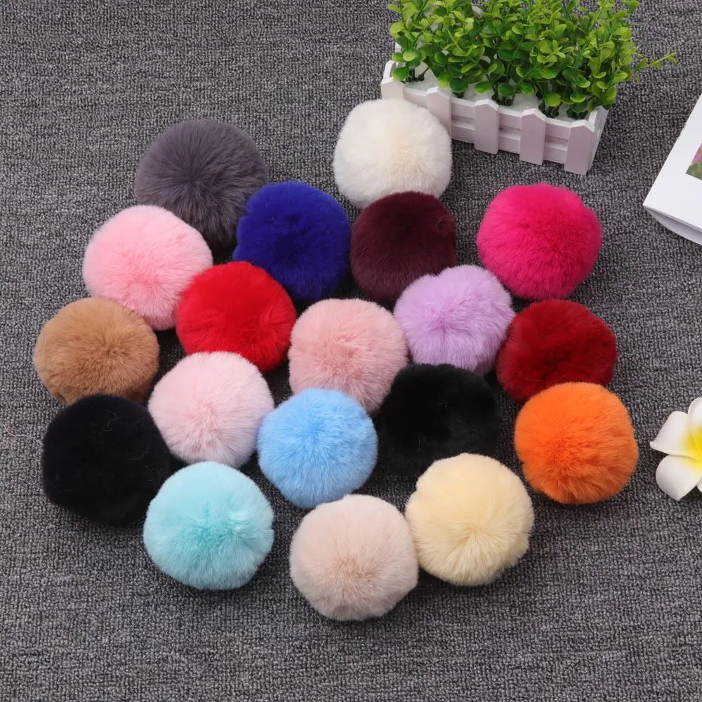 20 Colors Soft Pompom Bag Pendant Fur  Ball Jewelry Key Chain Fashion Accessories Key Ring Keychains