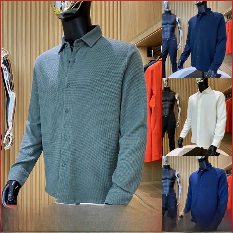 الرجعية اليابانية Sle الرجال طويلة Sve irt Jaet عادية لون نقي الخريف جديد الوقوف صالح زر حتى Wfle الملمس